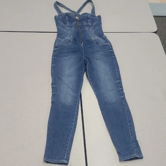 Guess Classic Blue Denim Women's Overalls Size M - Picture 3 of 13